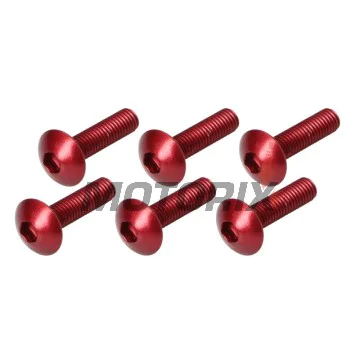 Sada šroubů -VICMA- M5x20mm, červené, 6ks