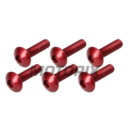 Sada šroubů -VICMA- M5x20mm, červené, 6ks