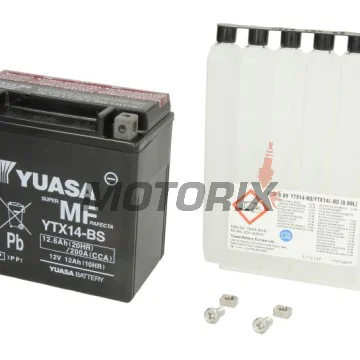 Akumulátor -YUASA- YTX14-BS, 13Ah 12V