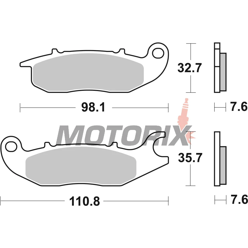 Brzdové destičky -BREMBO- 07HO5606, Honda CBR 125R/ANF 125 Innova (2004-2012)