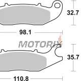 Brzdové destičky -BREMBO- 07HO5606, Honda CBR 125R/ANF 125 Innova (2004-2012)