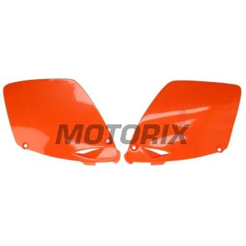Zadní boční plasty -POLISPORT- oranžové, KTM EXC, SX 125-300 2001-2003
