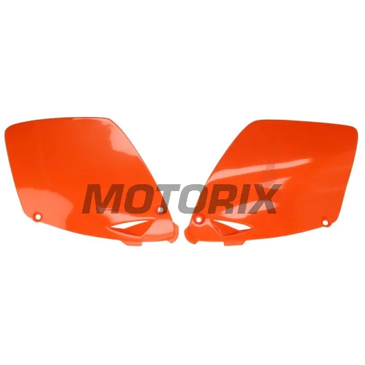Zadní boční plasty -POLISPORT- oranžové, KTM EXC, SX 125-300 2001-2003