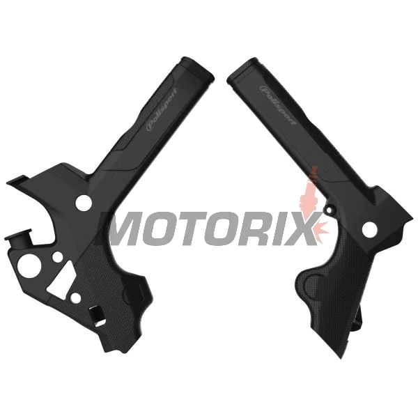Chrániče rámu -POLISPORT- černé, GAS GAS EC, XC 200-350 2018-2020