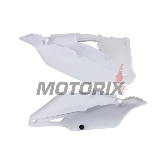Zadní boční plasty -POLISPORT- bílé, KAWASAKI KX 250/450 2019-2023