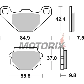 Brzdové destičky -BREMBO- 07KS0432, Alfer 250/Aprilia Tuareg 350-600/Buell 1200/Gas Gas 80-125/Husaberg 350-600/Husqvarna 125-510/Kawasaki 125-650/KTM 125-600/Kymco 50-125/SYM 125/Suzuki 50-125/Yamaha 125 (1978-2009)