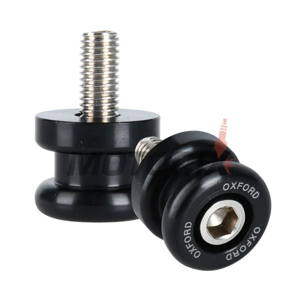 Rolny pro zadní moto stojan -OXFORD- Bobbins M12, černé, sada