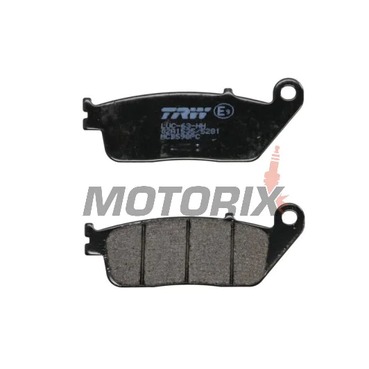 Brzdové destičky -TRW- MCB598PC, sintrované, BMW C 600/650/Evolution, Cagiva Gran Canyon/Navigator, Honda CB/CBF/CBR/Hornet/Forza/Shadow, Kawasaki J/Z/KLE, Kymco Downtown/Xciting, Suzuki Burgman/Bandit, Triumph Bonneville/Tiger, Yamaha MT-01/WR - 1987-202