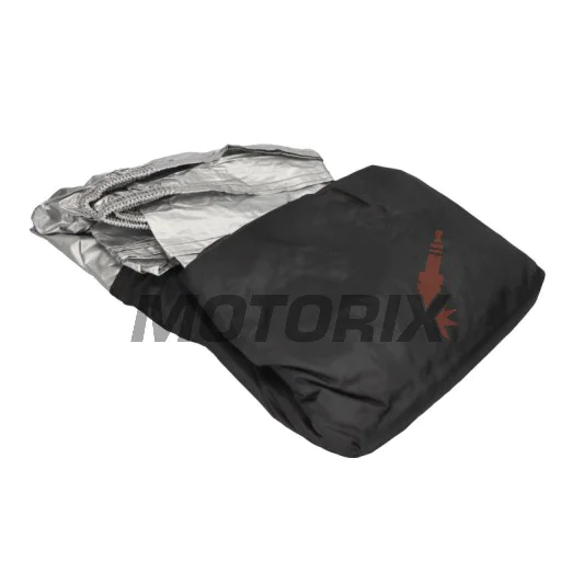 Plachta na motocykl s kufrem -OXFORD- Aquatex Topbox, černá/stříbrná, M