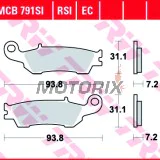 Brzdové destičky -TRW- MCB791SI, Yamaha WR 250F/450F (2015-2020), YZ 125/250/250F/450F/FX/X (2007-2020)