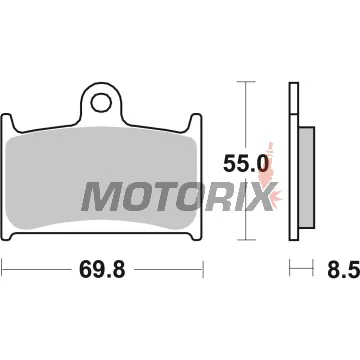 Brzdové destičky -BREMBO- 07SU14SA, Suzuki GSF/Bandit 1200cc (1996-2000)/GSX-R 600-1100cc (1988-2007)/RF 900cc (1994-1997)/Triumph Daytona/Speed/Sprint/TT/Trophy 600-1200cc (1993-2006)
