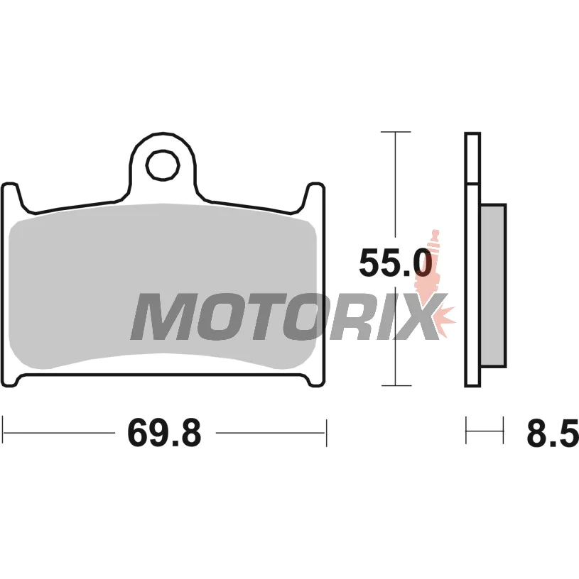 Brzdové destičky -BREMBO- 07SU14LA, Suzuki 600-1200cc GSF/GSX-R/RF, Triumph 600-2300cc Daytona/Rocket/Speed/Sprint/TT/Trophy