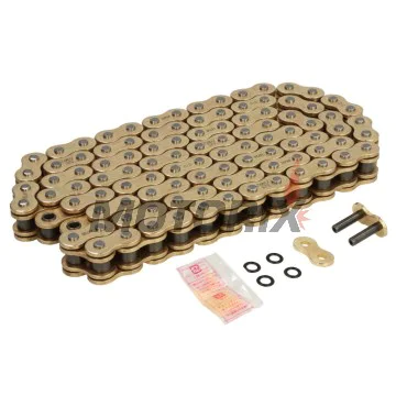 Řetěz -DID- 525ZVMX2G&G-102, velikost 525, 102 článků, dvojité zesílený, zlatá