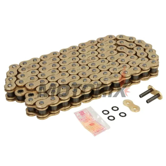 Řetěz -DID- 525ZVMX2G&G-102, velikost 525, 102 článků, dvojité zesílený, zlatá