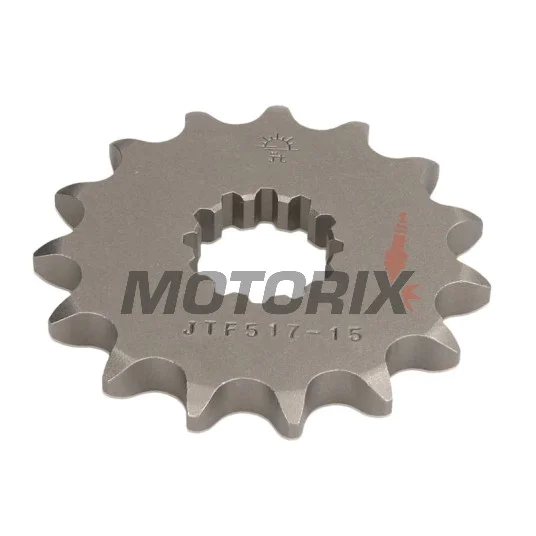 Přední pastorek -JT- JTF517,15, 15 zubů, Kawasaki GPZ 750 1985-1988, GPZ 900 1984-1994, ZR 1100 1992-1997, ZX 1100 1993-2001, ZX-12R 1200 2000-2005, ZX-14R 1400 2006-2020, ZZR 1100 1993-2001, ZZR 1200 2002-2005, ZZR 1400 2006-2019