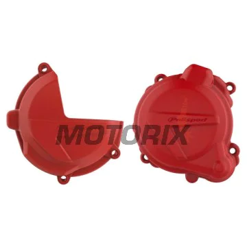 Sada chráničů vodní pumpy, víka spojky a víka statoru -POLISPORT- červené, BETA RR, XTRAINER 250/300 2018-2022