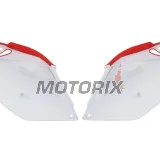 Zadní boční plasty -POLISPORT- červené/bílé, HONDA CRF 250 2006-2008