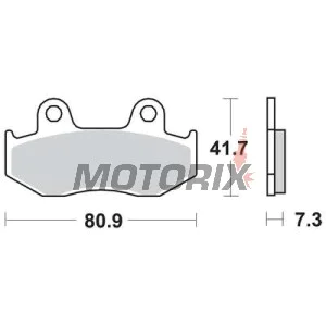 Brzdové destičky -TRW- MCB534, Honda ATC250R/350X, CH250 Spacy/Elite, CN250 Helix, CR50R/125R/250, FTR250, Lead100, MTX125, NES125/150, RX250RE, SCV100 Lead, SH125/150, TRX250R, XL250R/350R/600R, XLR250R, XR250R/350R/500R/600R, Peugeot Elyseo 125