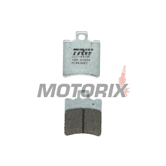 Brzdové destičky -TRW- MCB696EC, Aprilia SR/Leonardo/Gulliver, Benelli K2/Velvet, Gilera Runner/NRG/Typhoon, Honda SH/X8R, Malaguti F10/F12/Ciak, Piaggio NRG/TPH/Typhoon/Zip, Suzuki Katana (1992-2018)