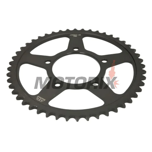 Zadní rozeta -JT- JTR807,48ZBK, 48 zubů, černý zinek, ocelový, Suzuki GSF 400 1990-1995, GSF 650 2007-2015, GSX 400 1988-1992, GSX 650 2008-2017, GSX-R 400 1988-1992, RF 400 1993, SV 650 1999-2015