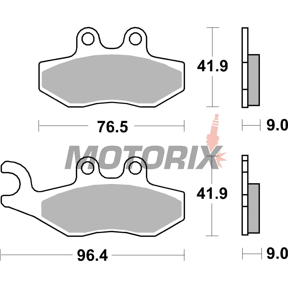 Brzdové destičky -BREMBO- 07056, Piaggio Vespa Beverly / GTS / GTV / X8 / X9 / X-Evo, Gilera Runner / Nexus, Aprilia SR / SRV / Sportcity, Peugeot Geopolis, Derbi Boulevard, Beta Alp / RR, Rieju RS-2 / SMX (1976-2016)