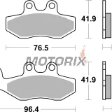 Brzdové destičky -BREMBO- 07056, Piaggio Vespa Beverly / GTS / GTV / X8 / X9 / X-Evo, Gilera Runner / Nexus, Aprilia SR / SRV / Sportcity, Peugeot Geopolis, Derbi Boulevard, Beta Alp / RR, Rieju RS-2 / SMX (1976-2016)