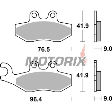 Brzdové destičky -BREMBO- 07056, Piaggio Vespa Beverly / GTS / GTV / X8 / X9 / X-Evo, Gilera Runner / Nexus, Aprilia SR / SRV / Sportcity, Peugeot Geopolis, Derbi Boulevard, Beta Alp / RR, Rieju RS-2 / SMX (1976-2016)