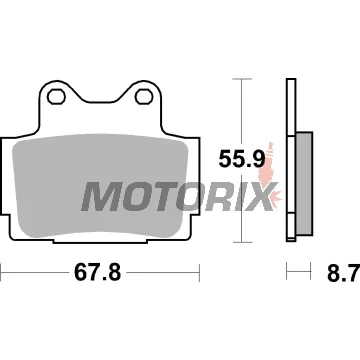 Brzdové destičky -BREMBO- 07YA12SP, Yamaha FZ/FZR/FZS/RD/RZ/SRX/TDR/TZR/XJ 125-750cc (1984-2003)