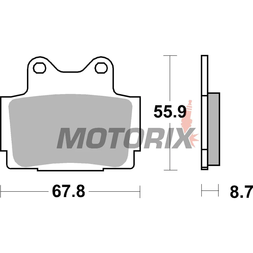 Brzdové destičky -BREMBO- 07YA12SP, Yamaha FZ/FZR/FZS/RD/RZ/SRX/TDR/TZR/XJ 125-750cc (1984-2003)