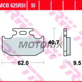 Brzdové destičky -TRW- MCB625RSI, Cannondale MX400/440, Kawasaki KDX/KLX/KX, Suzuki DR/DR-Z/RM/RMX, Yamaha DT/TT/TT-R/WR/XT/YZ (1989-2018)