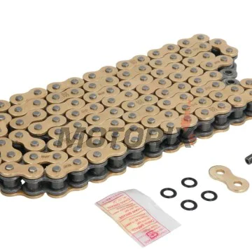 Řetěz -DID- 525VX3G&B-112, velikost 525, 112 článků, zesílený, zlatá/černá