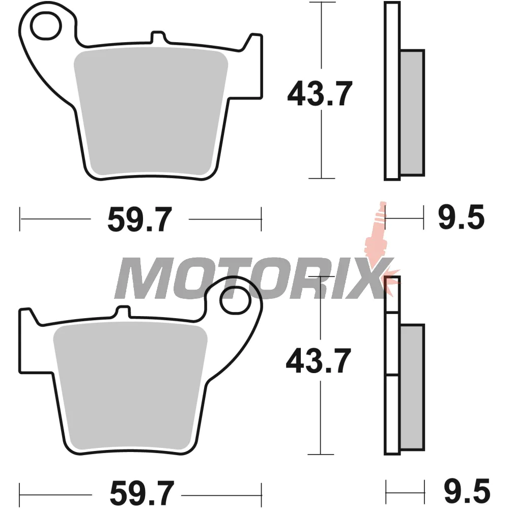 Brzdové destičky -BREMBO- 07HO48SD, Honda CR/CRF/XR/XRV/XL, Suzuki DR-Z/RM/RM-Z, Yamaha YZ/WR, Kawasaki KX/KDX/KLX, Gas Gas EC, Beta RR, Aprilia RXV/MXV, TM MX/SM 85