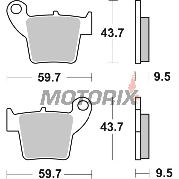 Brzdové destičky -BREMBO- 07HO48SD, Honda CR/CRF/XR/XRV/XL, Suzuki DR-Z/RM/RM-Z, Yamaha YZ/WR, Kawasaki KX/KDX/KLX, Gas Gas EC, Beta RR, Aprilia RXV/MXV, TM MX/SM 85
