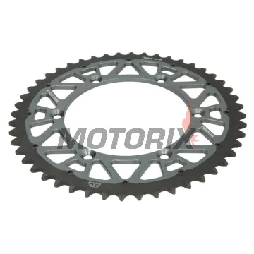 Zadní rozeta -JT- JTX460,48GR, 48 zubů, šedý, hybridní, Kawasaki KDX 200 1984-1985, 1987-1988, 1990-2006, KDX 220 1998-2005, KDX 250 1991-1994, KX 125 1998-1999, 2003, 2006, KX 250 1982, 1986-1988, 1991, 2004-2017, KX 450 2006-2020