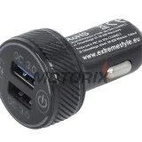 USB adaptér do zapalovače -4 RIDE- 12V, 2xUSB 3.0 + voltmetr - univerzální