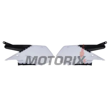 Zadní boční plasty -POLISPORT- černé/bílé, YAMAHA YZ 250/450 2018-2023
