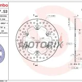 Brzdový kotouč -BREMBO- 68B40753, Aprilia MX 125 (2004-2007), Pegaso 600/650 (1989-2002), RS 125 (Extrema/Replica/Tuono, 1992-2012).
