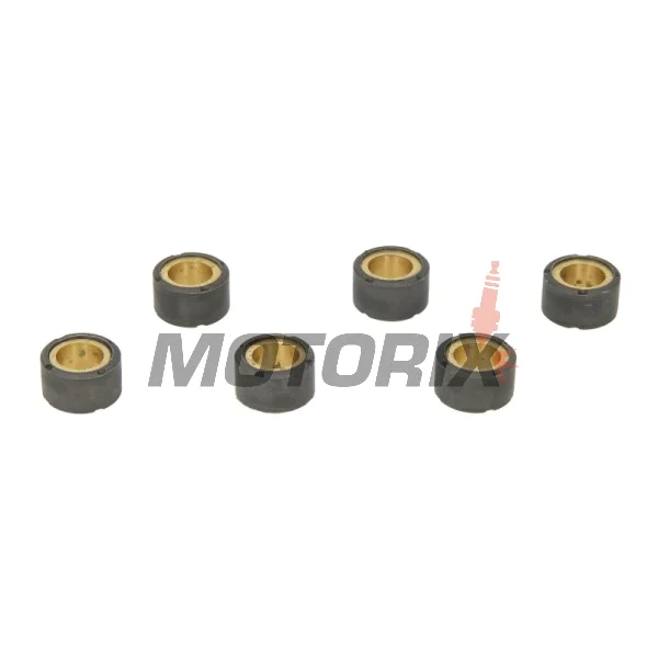 Válečky variátoru -RMS- 20x12mm, 9.6g, 6ks, Benelli Velvet 125/150 1999-2003, Italjet Jet Set 150 2002, Italjet Millenium 150 2000-2001, Malaguti Madison 125 2003-2004, Malaguti Madison 150 1999-2001, MBK YP 150 2000-2002