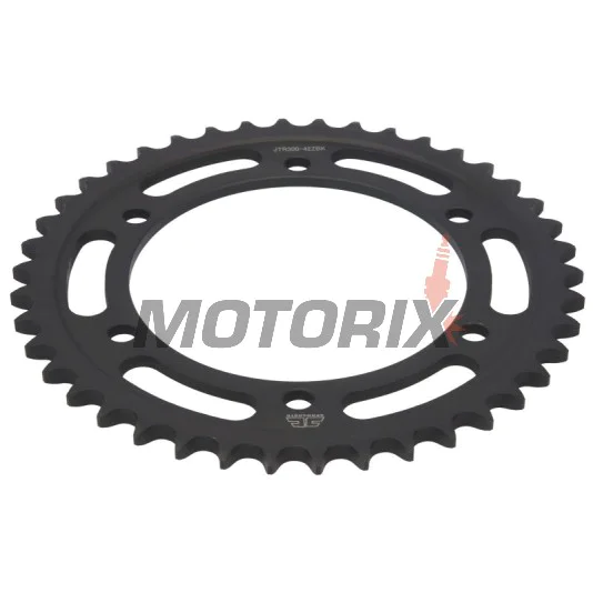 Zadní rozeta -JT- JTR300,42ZBK, 42 zubů, černý zinek, ocelový, Honda XL 400 1988-1998, XL 600 1987-2000, XL 650 2000-2007, XL 700 2008-2013, XRV 650 1988-1990, Yamaha FZ8 800 2009-2016, TDM 900 2001-2014, TRX 850 1995-2000