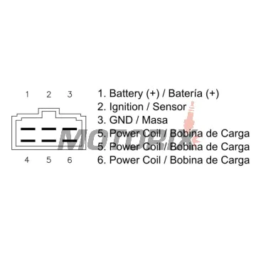 Regulátor dobíjení -DZE- regulátor dobíjení, 12V, 35A, KAWASAKI EJ, VN 650/1500/1600 1996-2008