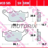 Brzdové destičky -TRW- MCB585, Buell Blast, M2, S3, X1, XB12R/S/SS, XB9S 1998-2009; Honda CB, CBR, FMX, NC, NSR, NT/NTV, NX, XL/XRV 1986-2015; Triumph Daytona, Street Triple, Tiger 2000-2020; Yamaha XJ6 2009-2012