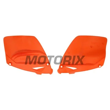 Zadní boční plasty -POLISPORT- oranžové, KTM EXC, SX 125-300 2001-2003