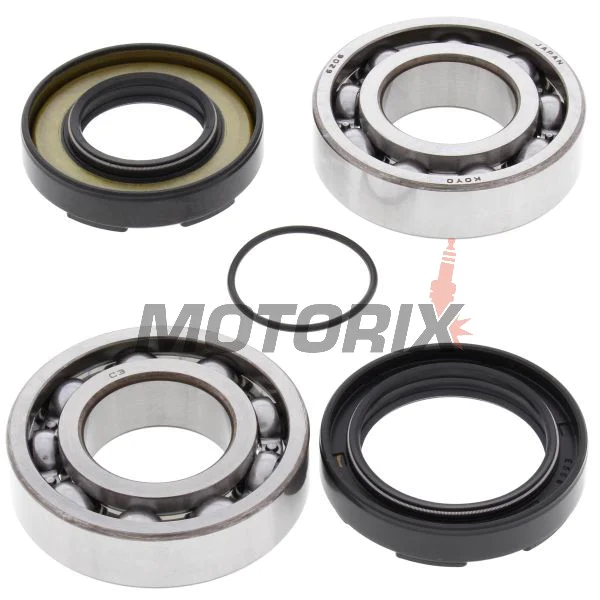 Sada ložisek a gufer klikové hřídele -ALL BALLS- Yamaha DT 250 1977-1979, IT 250 1977-1979, 1981-1983, TY 250 1977, YZ 250 1977-1987