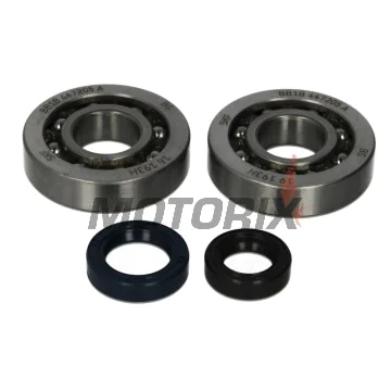 Sada ložisek a gufer klikové hřídele -ATHENA- Honda Dio 50, GP 50 1991-1995, SR 50 1990/1997-2000, ZX 50 1992/1994, Peugeot Buxy 50 1994-1997, Speedake 50 1994-1997, Speedfight 50 1997, Speedfight LC 50 1997, Squab 50 1995-1997