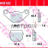 Brzdové destičky -TRW- MCB522, Adly Cat/G-Shock/Super Sonic/Thunderbike 50-125, Aprilia RS4 125, SX 50, Honda MB/MCX 80, Kawasaki AR/KD/KDX/KMX/KSR/KX 50-250, KTM SX 60/65, Peugeot Speedfight/Buxy/Trekker/Vivacity 50-100, Suzuki AH Address, RM 80X