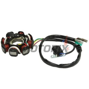 Stator (hvězda) -MOTORIX- 8 Cívek, 5 pinů, GY6 125/150cc, Kymco