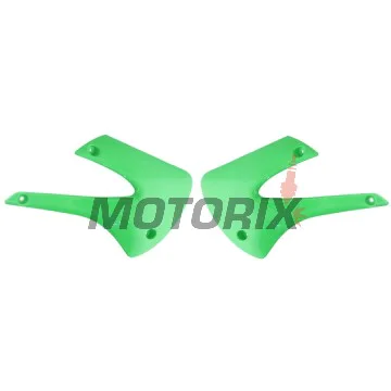 Přední boční plasty -POLISPORT- zelené, KAWASAKI KX 85 2001-2013