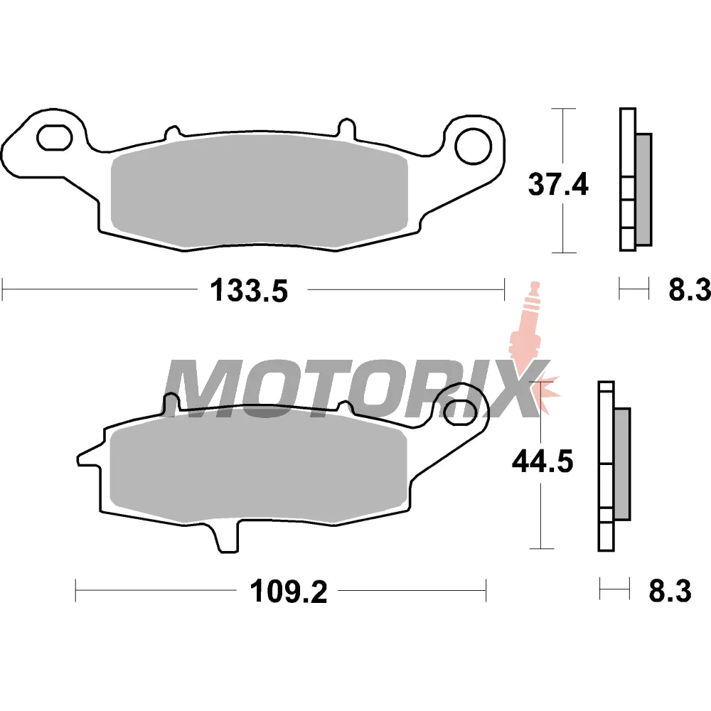 Brzdové destičky -BREMBO- 07KA18SA, Kawasaki ER-6, Versys, Vulcan, Z750/Suzuki V-Strom, Bandit, SV650, Intruder, GS500, GSX750F, Freewind
