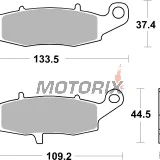 Brzdové destičky -BREMBO- 07KA18SA, Kawasaki ER-6, Versys, Vulcan, Z750/Suzuki V-Strom, Bandit, SV650, Intruder, GS500, GSX750F, Freewind