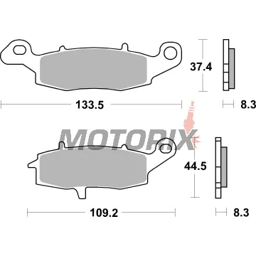 Brzdové destičky -BREMBO- 07KA18SA, Kawasaki ER-6, Versys, Vulcan, Z750/Suzuki V-Strom, Bandit, SV650, Intruder, GS500, GSX750F, Freewind